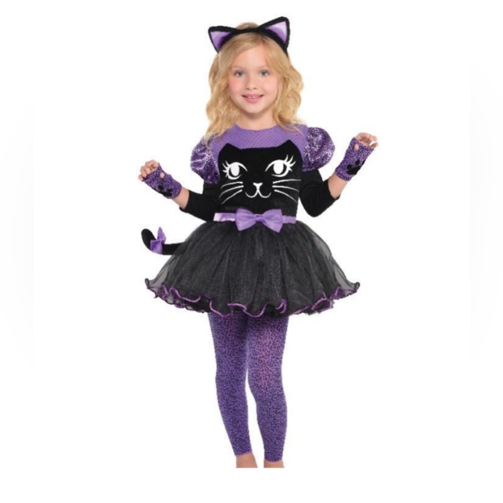 Miss Meow Kids Cat Costume